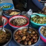 Curry Rice Stall At Samaki market, Kampot, Cambodia